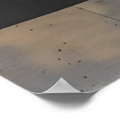 Metallic Geometry Golden Balance Poster (Ecke)