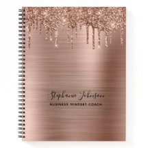 Metallic Glam Rose Gold Glitzer Tropfen Boss Lady