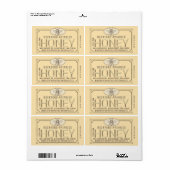 Metallic Gold 3D Gerahmt Honey Label mit Biene (Vorne)