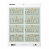 Metallic Gold 3D Gerahmt Honey Label mit Biene (Vorne)