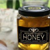 Metallic Gold 3D Gerahmt Honey Label mit Biene