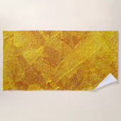 Metallic Gold Abstrakte Art Image Beach Handtuch Z (Vorderseite)