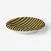 Metallic Gold and Black Striped 7" Pappteller (Gewinkelt)