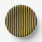 Metallic Gold and Black Striped 7" Pappteller (Vorderseite)