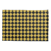 Metallic Gold and Bold Black Chevron Pattern Kissenbezug (Rückseite-Links)
