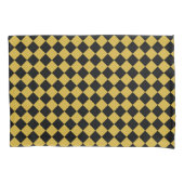 Metallic Gold and Bold Black Chevron Pattern Kissenbezug (Vorderseite-Links)