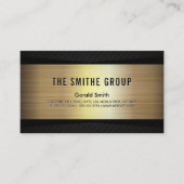 Metallic Gold Black | Unternehmen Visitenkarte (Vorderseite)