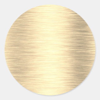 Metallic Gold Classic Round Aufkleber