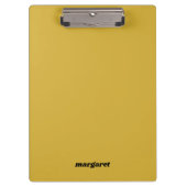 Metallic Gold Clipboard with Your Name Displayed Klemmbrett (Vorderseite)