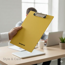 Metallic Gold Clipboard with Your Name Displayed Klemmbrett