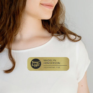 Metallic Gold Company Logo Mitarbeiter Magnetic Namensschild