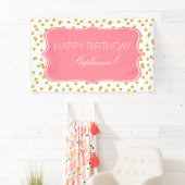 Metallic Gold Confetti mit Pink Birthday Party Banner (Insitu)