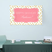 Metallic Gold Confetti mit Pink Birthday Party Banner (Messeveranstaltung)
