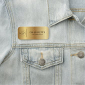 Metallic Gold Custom Logo Office Employee Staff Namensschild (Beispiel)