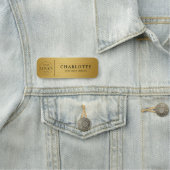 Metallic Gold Custom Logo Office Employee Staff Namensschild (Beispiel)