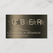 Metallic Gold Driver Chauffeur Auto Visitenkarte (Rückseite)