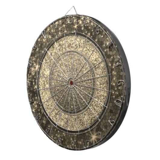 Metallic Gold Glitzer Ombre Stilvolle Bling Luxury Dartscheibe (Vorderseite rechts)