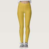 Metallic Gold Leggings with Black Side Stripe (Vorderseite)