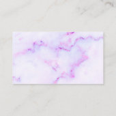 Metallic Gold Lila Marmortextur Visitenkarte (Rückseite)
