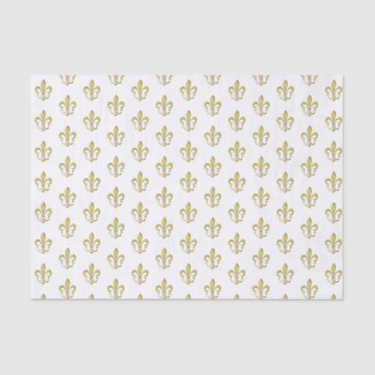 Metallic Gold Lilie Tissue Paper Seidenpapier (Vorderseite)