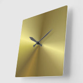 Metallic Gold Look Background Modern Template Quadratische Wanduhr (Winkel)