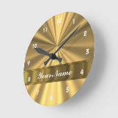 Metallic Gold looking Runde Wanduhr (Winkel)