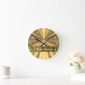 Metallic Gold looking Runde Wanduhr (Zuhause)