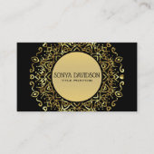 Metallic Gold Mandela Visitenkarte (Vorderseite)
