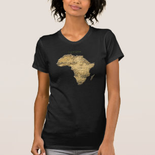 Metallic Gold Map Shirt der AFRICA Serie