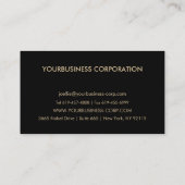 Metallic Gold NYC Skyline auf Black Visitenkarte (Rückseite)