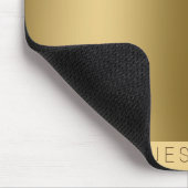 Metallic Gold Print monogrammiert Mousepad (Ecke)