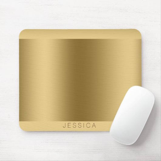 Metallic Gold Print monogrammiert Mousepad (Mit Mouse)