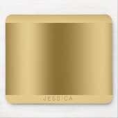 Metallic Gold Print monogrammiert Mousepad (Vorne)
