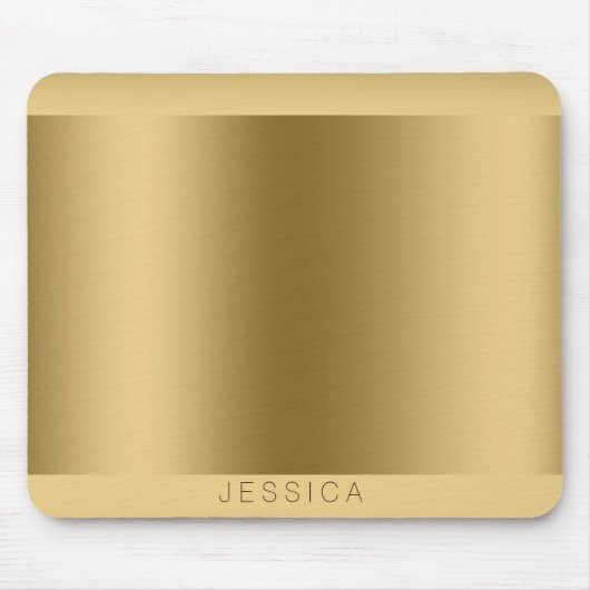 Metallic Gold Print monogrammiert Mousepad (Vorne)