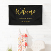 Metallic Gold & Schwarz Beruflich Modernes Elegant Banner (Insitu)