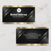 Metallic Gold Trim | Saw Hammer Bau Visitenkarte (Vorne/Hinten)