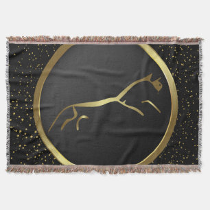 Metallic Gold Uffington Horse Decke