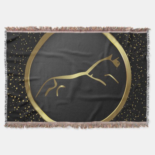 Metallic Gold Uffington Horse Decke (Vorderseite)