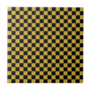Metallic Gold und Black Square Box Stilvolles Must Fliese