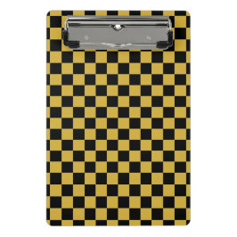 Metallic Gold und Black Square Box Stilvolles Must Mini Klemmbrett