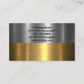 Metallic | Gold und Stahl Visitenkarte (Rückseite)