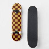 Metallic Gold with Maroon Square Style Skateboard (Vorderseite)