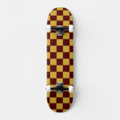 Metallic Gold with Maroon Square Style Skateboard (Vorderseite)