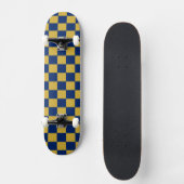 Metallic Gold with Navy Square Style Skateboard (Vorderseite)
