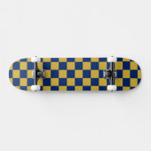 Metallic Gold with Navy Square Style Skateboard (Horizontal)