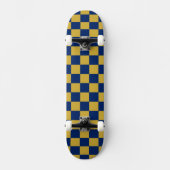 Metallic Gold with Navy Square Style Skateboard (Vorderseite)