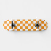 Metallic Gold with Orange Square Style Skateboard (Horizontal)