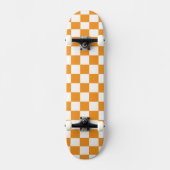 Metallic Gold with Orange Square Style Skateboard (Vorderseite)