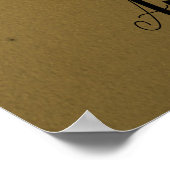 Metallic golden 18. Geburtstag Poster (Ecke)