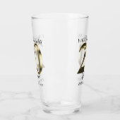 Metallic golden 20. Geburtstag Glas (Links)